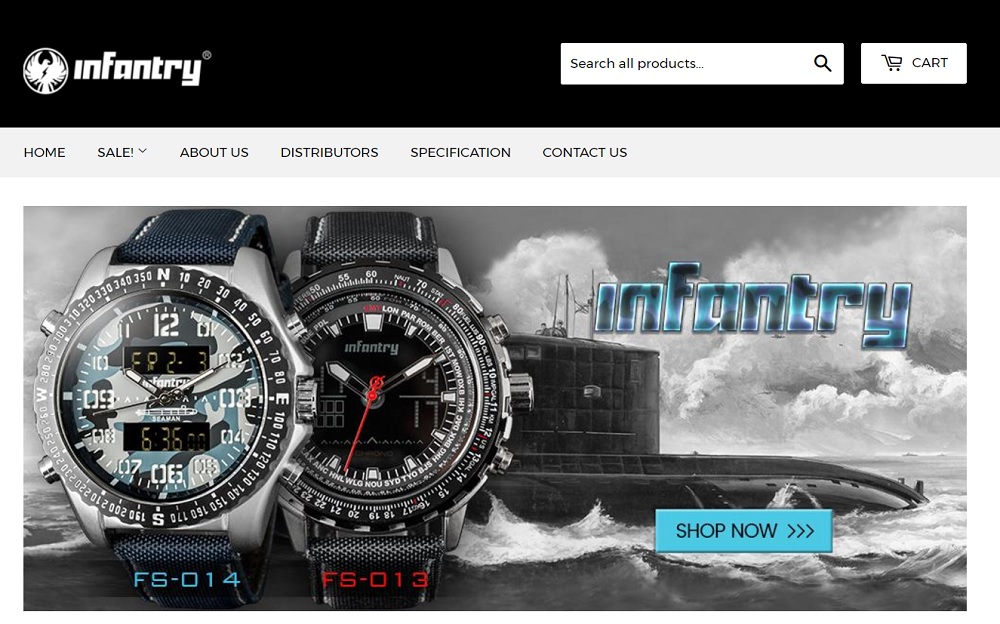 Infantry以軍事風格手錶為主，通過數據分析，該公司會針對不同市場的消費者喜好，設計出不同的產品款式。